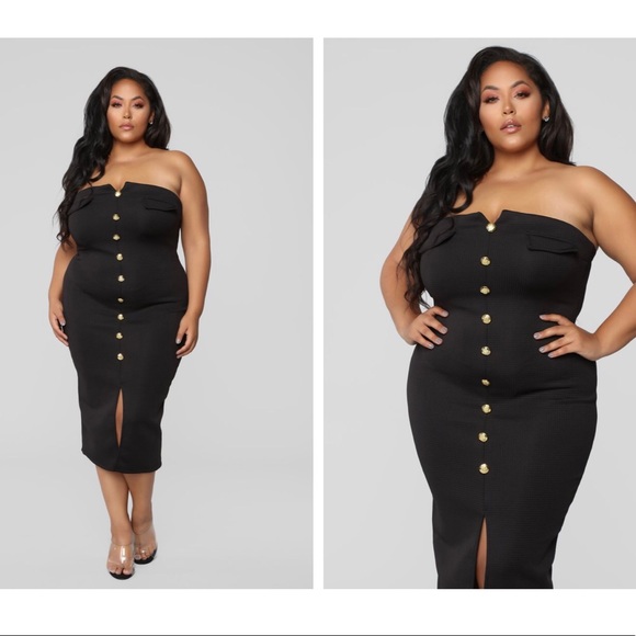 Fashion Nova Dresses & Skirts - Black Quilted Strapless Dress Fashion Nova Dresses & Skirts - Black Quilted Strapless Dress